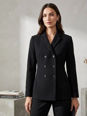 Ann Taylor Black Blazer Jacket Size 8P Petite